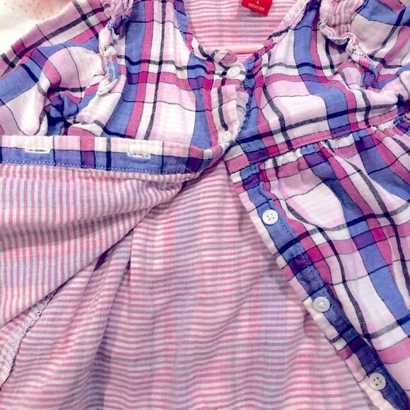 Ruffle Babydoll Shirt 5T Button Down - Picture 3 of 4